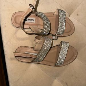 steve madden sparkly and strapped summer sandals only worn once